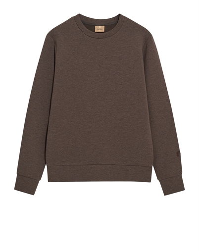 Mos Mosh Gallery - MMGAbel Crew Neck Sweatshirt - Chocolate Brown Melange